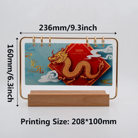 Calendrier de l'Avent de bureau personnalisé, supports vierges pour sublimation, cadre photo avec 7 feuilles de film PET