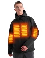 20000mAh Akku-Pack Weiche Fleece Reißverschluss Beheizte Jacke Weste Wasserdicht Winddicht Winter Wärme Herren Damen Snowboarden 7,4V