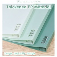 Carnet à anneaux à dégradé esthétique, format B5/A5, pages rechargeables amovibles, mécanisme de glissement fluide, confortable à tenir