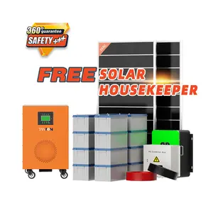 10kva solar system free solar housekeeper off grid solar system that can operate 6000 to 7000 watt household use solar system kit