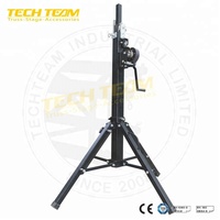 Torre de Iluminación Portátil Techteam de 3.8m y 100kg, de Aleación de Aluminio y Acero, Equipo Profesional para Iluminación de Escenarios, Altavoces Line Array