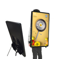 Panneau publicitaire LED rectangulaire pour sac à dos, affiche imprimée avec cadre en aluminium, écran numérique, panneau mobile