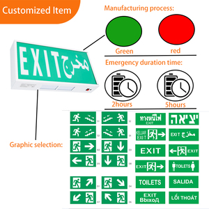 Tuoming Rechargeable Lithium <b>Battery</b> IP20 Iron <b>LED</b> Emergency Exit Light Sign Box with 1500mAh and 2 Hours Emergency Time - Product Image 6