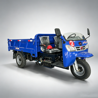 Tricycle cargo diesel à benne ouverte, moto à 3 roues motorisée pour capacité de chargement