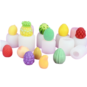 Moule en silicone en forme de fruits <span class=keywords><strong>3D</strong></span> pour la décoration de gâteaux, pour framboise, citron, fondant, bougie, pâtisserie, public cible : <span class=keywords><strong>boulanger</strong></span> - Product Image 1