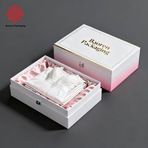 Baoren White Fashion Display Preservation Storage Cajas de novia con asa Caja de embalaje Premium para vestidos de novia Ropa - Product Image 6