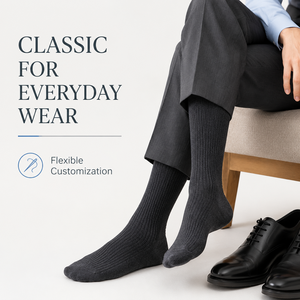 Cotton Spring Mesh Crew <strong>Socks</strong>-Breathable Knitted Casual <strong>Socks</strong> Mid-Calf Length Class 2 Compression For Daily Wear - Product Image 5