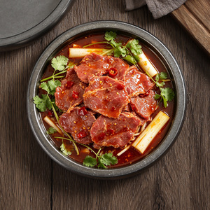 Stainless Steel Double Layer Beef Platter Hot Pot Plate Deep Dish For Japanese Korean Cuisine Barbecue Serving - Product Image 1