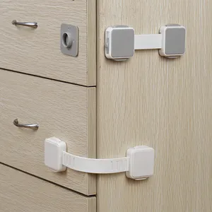 Adhesive Cabinet Fridge Drawer Lock Children Security Products Baby Safety Lock For Kids