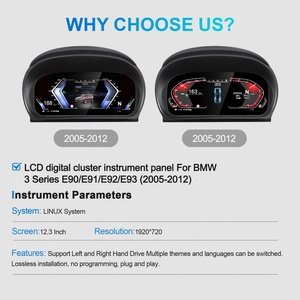 Navihua Auto Dashboard Gauge Digital Cluster Virtual Instrument Cluster <b>for</b> BMW 3 Series E90 E91 E92 2005-2012 - Product Image 6