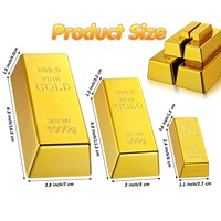 Barres de lingot d'or en plastique de 1000g personnalisées, vente en gros, jouets promotionnels, fausses barres de lingot d'or en plastique, butoir de porte - Meilleures ventes
