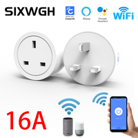 SIXWGH Cozylife UK prise intelligente 16A 2200W WiFi minuterie de surveillance de l'énergie Alexa Google Assistant commande vocale britannique Standard CE