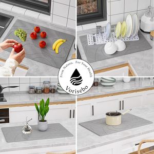 แผ่นรองครัวกันลื่น ขนาดสั่งทำ สีสันหลากหลาย เป็นมิตรกับสิ่งแวดล้อม รูปทรงสี่เหลี่ยมผืนผ้า 40 ซม. หนา 1 ซม. ทำจากดินไดอะตอมไมต์ ซึมซับน้ำได้ดี - Product Image 4