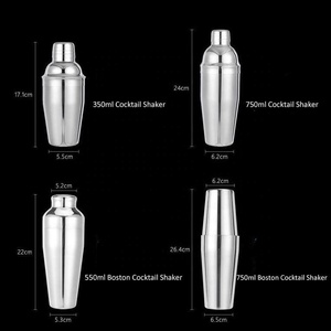Ensemble de shaker à cocktails pour débutants, ensemble complet de bouilloires en acier inoxydable à manivelle manuelle pour la maison, cocktail professionnel - Product Image 5