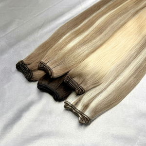 Cheveux vietnamiens de haute qualité, double trame machine, sans perte de cheveux, K.SWIGS, cheveux humains vierges européens 100%, trame blonde pour tissage - Product Image 1