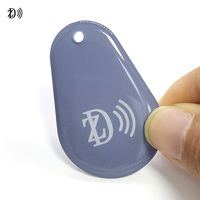 Porte-clés NFC imprimable personnalisé 13.56MHz Mifare 1k /NTAG215 RFID Porte-clés de gymnastique intelligent