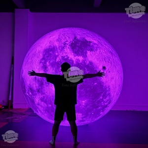 Khổng lồ 6m 10m PVC Inflatable khổng lồ mặt trăng bóng với LED cho không gian chủ đề Đảng Inflatable hành tinh Inflatable mặt trăng bóng - Product Image 2