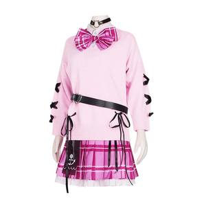 Costume de cosplay YouTuber VTuber Minato Aqua <span class=keywords><strong>Debu</strong></span>, pull rose, jupe, uniforme JK, IDOL-003 - Product Image 3