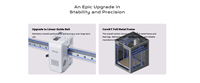Imprimante 3D FDM professionnelle QIDI Q2, volume d'impression de 270 mm³, 65 ° Chambre active C 370 ° Moteurs FOC à buse C 30 000 mm/s² pour l'ingénierie