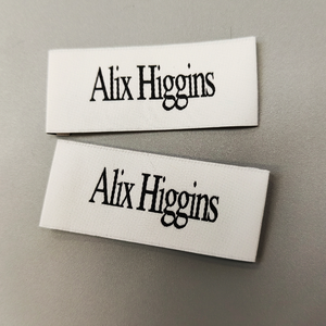 Etiquetas de ropa de diseño gratuito, Etiquetas tejidas, Camiseta lisa de algodón 100 por ciento personalizada, etiqueta de cuello personalizada de marca - Product Image 4