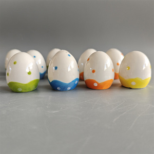 Saleros y Pimenteros de Cerámica Modernos para Cocina, Diseño Pintado a Mano con Puntos y Líneas Onduladas, Juego de Especias de Porcelana, Estilo Americano - Product Image 2
