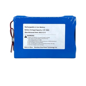 ชุดแบตเตอรี่ลิเธียมแบบชาร์จได้ DTP 3.7V 50Ah 185Wh Li-Ion 18650/21700/26650 พร้อมฝาครอบ - Product Image 1