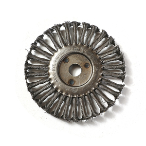 <span class=keywords><strong>Brosse</strong></span> à roue en fil torsadé en acier inoxydable industriel pour meuleuse d'angle, outils électriques à main, marque OEM REEKE, bricolage, 1 longueur de poils - Product Image 2