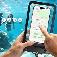 Nouvelle pochette étanche pour téléphone TPU IPX8, personnalisable, avec écran tactile, pour la plongée, la natation et les sports nautiques