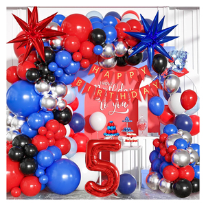 Nuovo Set di Palloncini Arco di Spider-Man Blu e Rosso con Palloncini Rossi, Blu e Neri per Celebrazioni di Halloween e Capodanno Cinese - Product Image 1