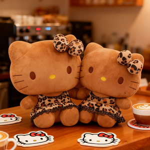 Popular Leopard Print <strong>Hello</strong> <strong>Kitty</strong> Plush <strong>Toy</strong> for Girls, Cute KT Doll Gift for Cats, Super Cute Doll for Girlfriends - Product Image 4