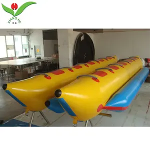 Juego de agua de surf para niños y adultos, 10 asientos, remolcable, inflable, plátano