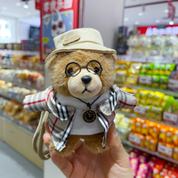 Vente en gros d'ours en peluche super doux Kawaii Animal anti-stress avec vêtements Pull PP coton Remplissage Techniques lavées