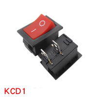 XL601-101 de bateau rouge/noir 2 broches 2 vitesses 250VAC interrupteur d'alimentation 15*21mm interrupteur de bateau KCD1