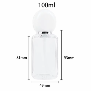 Pot en verre vide personnalisé de forme carrée 30g 50g pour crème visage de luxe avec couvercles blancs, sérigraphie et compte-gouttes - Product Image 4