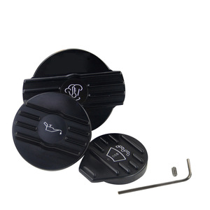 Kit de capuchons de moteur en alliage d'aluminium noir pour Volkswagen 1.8T 2.0T, pièces de rechange pour essuie-glace de radiateur avec vis - Product Image 5