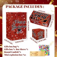 Boîte surprise explosive personnalisée avec bombes à billets, 16 cubes rebondissants, boîtes à confettis pour la Saint-Valentin, boîte pop-up