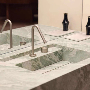 Basin Faucet Dual Handle Ceramic Valve Core <b>Deck</b> Mounted 2 Holes For Bathroom Toilet Hotel - Product Image 2