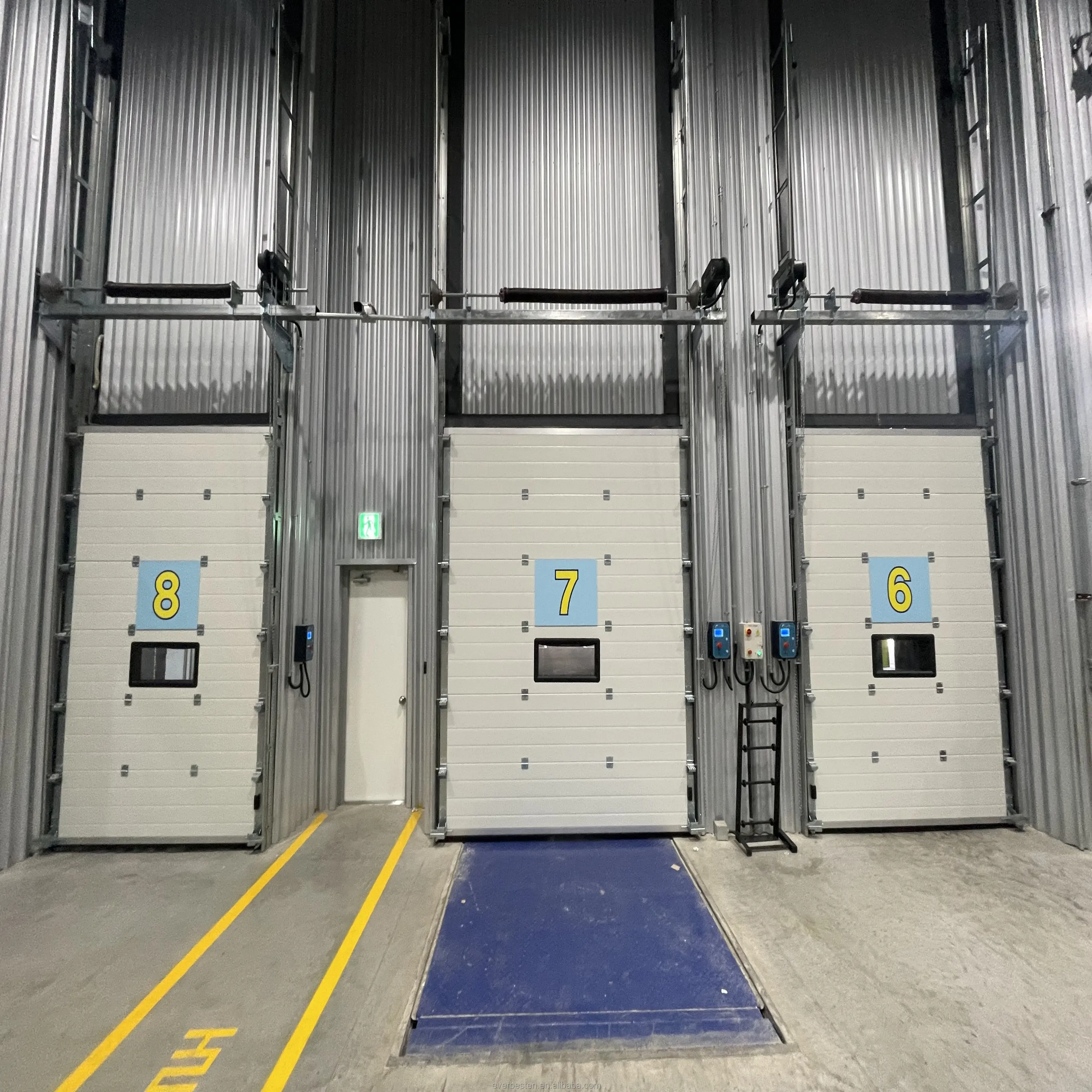 Porte sectionnelle de levage électrique 2024 Everbesten avec petite porte