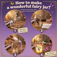 Kit de fabrication de lanternes féériques, pot en verre Mason, veilleuse, pour les enfants de 0 à 24 mois |   Décorations de jardin télécommandées, ornements artistiques DIY