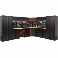 Banc de travail combiné pour atelier, armoire murale de garage, armoire à tiroirs, mobilier métallique, armoire à outils en acier laminé à froid