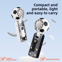 Ventilateur portable de football à main, refroidissement haute vitesse, moteur sans balais 100 niveaux, ventilateur pliable rechargeable 3600 mAh avec refroidissement par glace