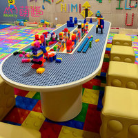 Table de jeu ovale en bois Moetry pour enfants avec banc, idéale pour aire de jeux intérieure, maternelle et préscolaire