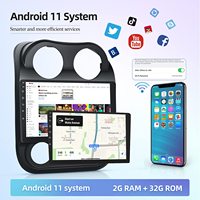Podofo 10,1 "Android 2 + 32G estéreo de coche para JEEP COMPASS 2014 Radio de coche Autoradio Carplay Android Auto GPS Wifi Hifi Audio RDS