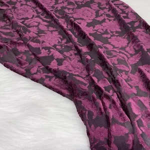 Vải Ren Organza Thêu Theo Yêu Cầu Vải Nhung <span class=keywords><strong>Burnout</strong></span> Sang Trọng 100% Polyester Cho Quần Áo Đầm Rèm Quần Áo - Product Image 4