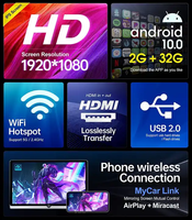Monitor de Reposacabezas de 14'' 4K con Sistema de Entretenimiento para Asientos Traseros Android, 2+32G, 1920*1080P, Conexión USB, Wi-Fi y Teléfono