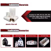 Machine de fabrication de sacs plats en plastique 2 couches HDPE/LDPE Nylon/PE Polythène Ligne de production de t-shirts et d'ordures Composants de base Moteur PLC