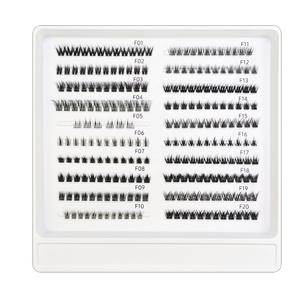 Handmade 12 Hàng Tự Làm Cụm Phân Khúc Yy Loại Lông Mi Giả Mở Rộng 10-14Mm Mix Cá Nhân Lông Mi Mega Khối Lượng Wispy Cho 18Mm - Product Image 6