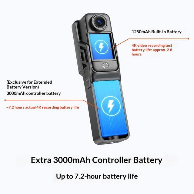 For C400 Dual Screen Waterproof 30m 360 Panoramic 4K Wide Angle Night Vision Vlog Action Camera for Sport Outdoor Recording