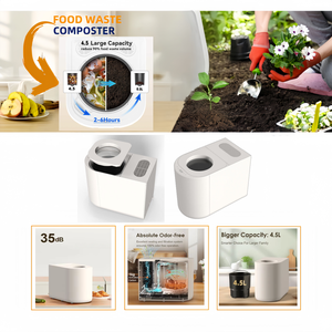 Composteur électrique domestique 4,5 L, intelligent, automatique, grande capacité, pour la gestion des déchets alimentaires en cuisine - Product Image 2