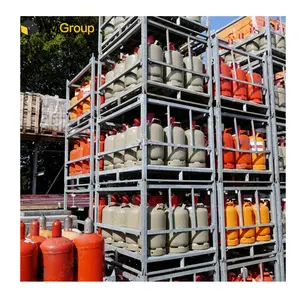 Jaulas para cilindros gas steel metal stackable storage and transport gas cylinders cage